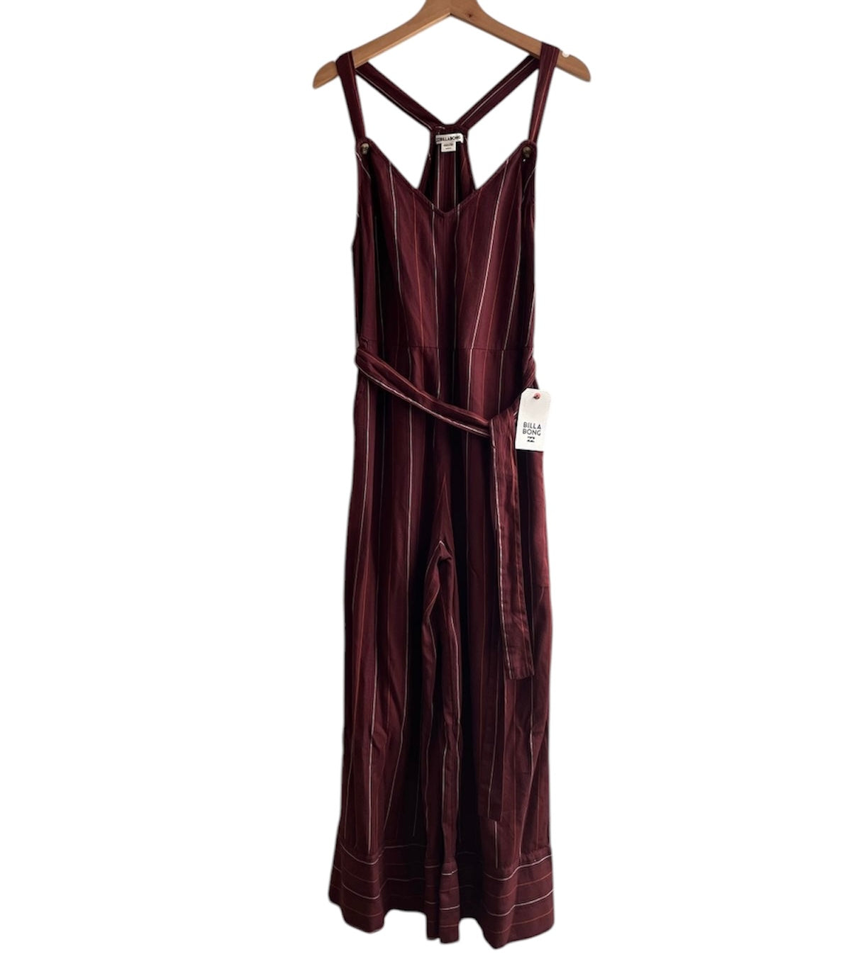 Enterizo guinda rayas nuevo con etiqueta Billabong - Talla M