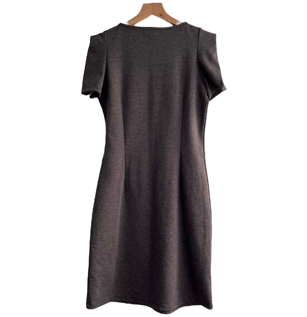 Vestido manga corta marrón - Talla XS