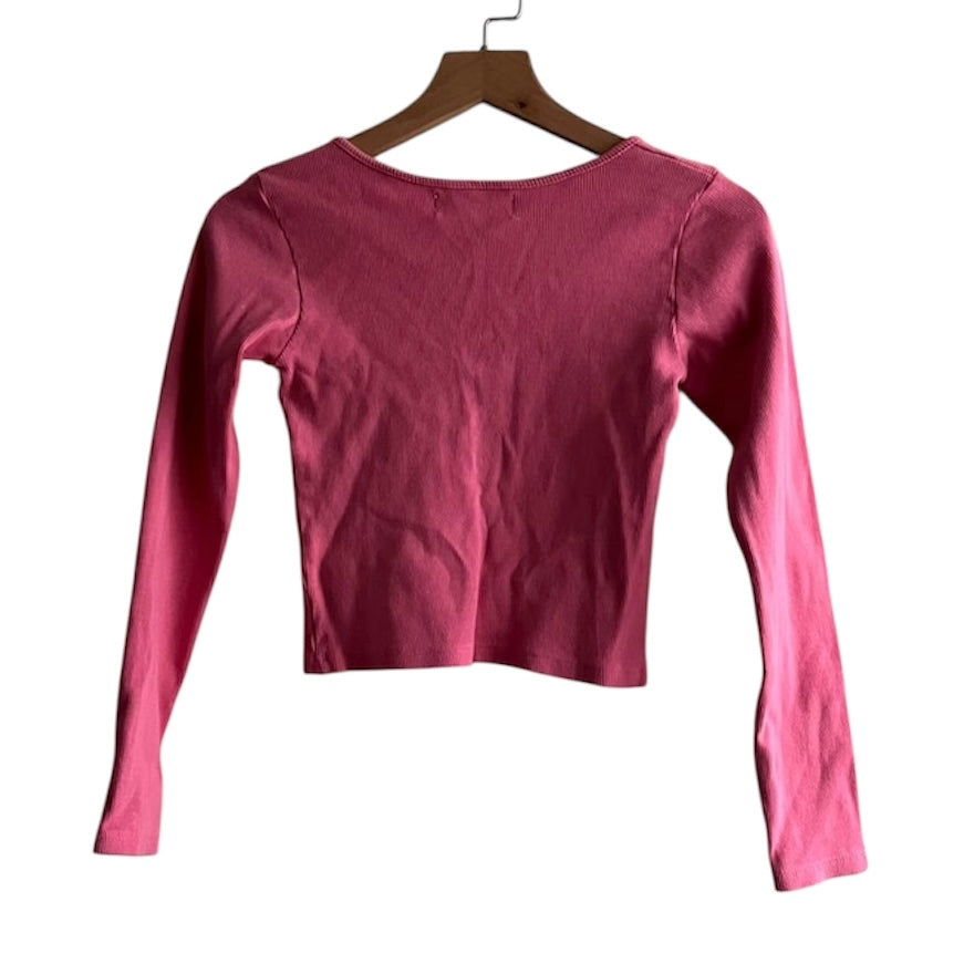Polo rosado manga larga Meh - Talla S