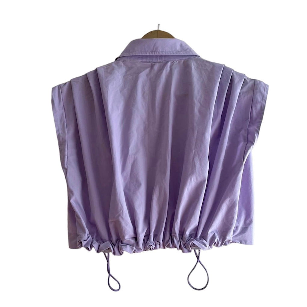 Blusa lila crop - Talla M