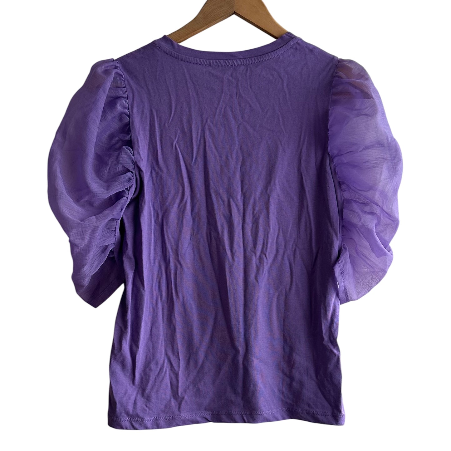 Polo morado mangas tul nuevo con etiqueta Zara - Talla S