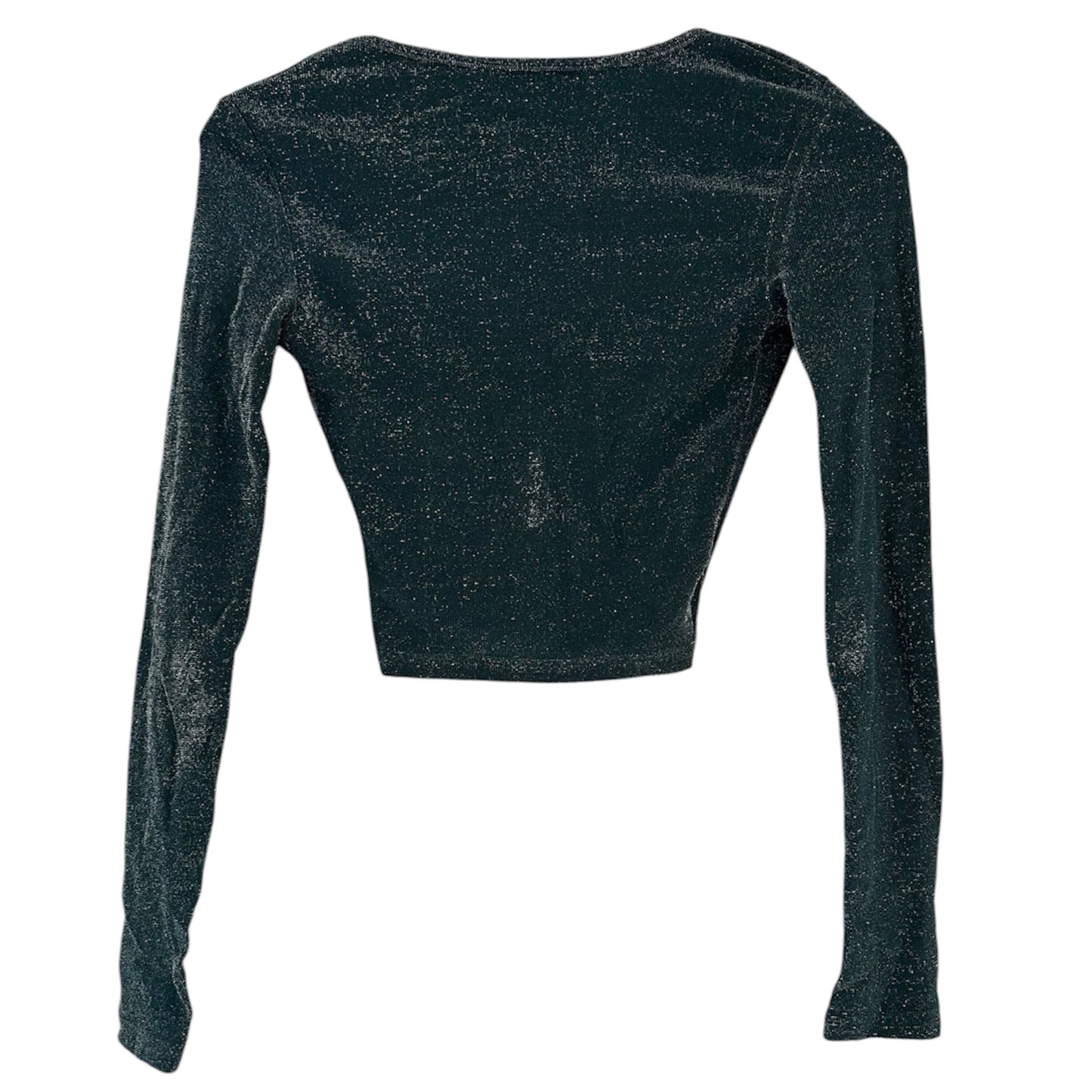 Top manga larga verde brillos Pull & Bear - Talla S