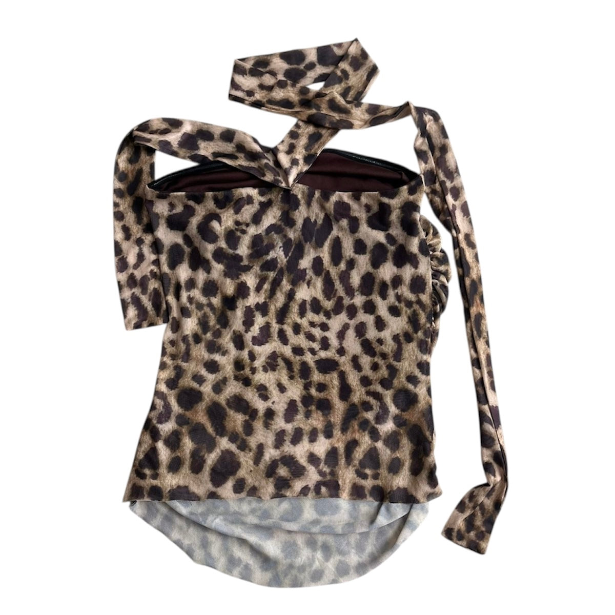 Top strapless animal print - Talla M