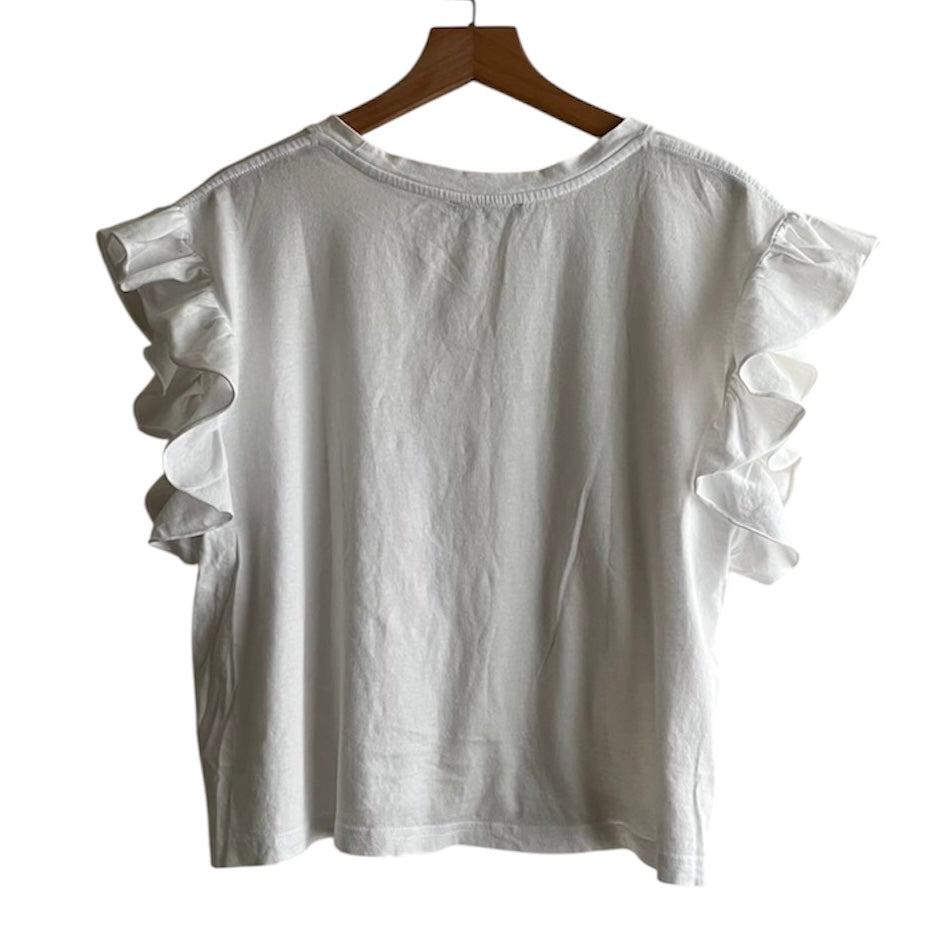 Polo blanco manga bobos Zara - Talla S