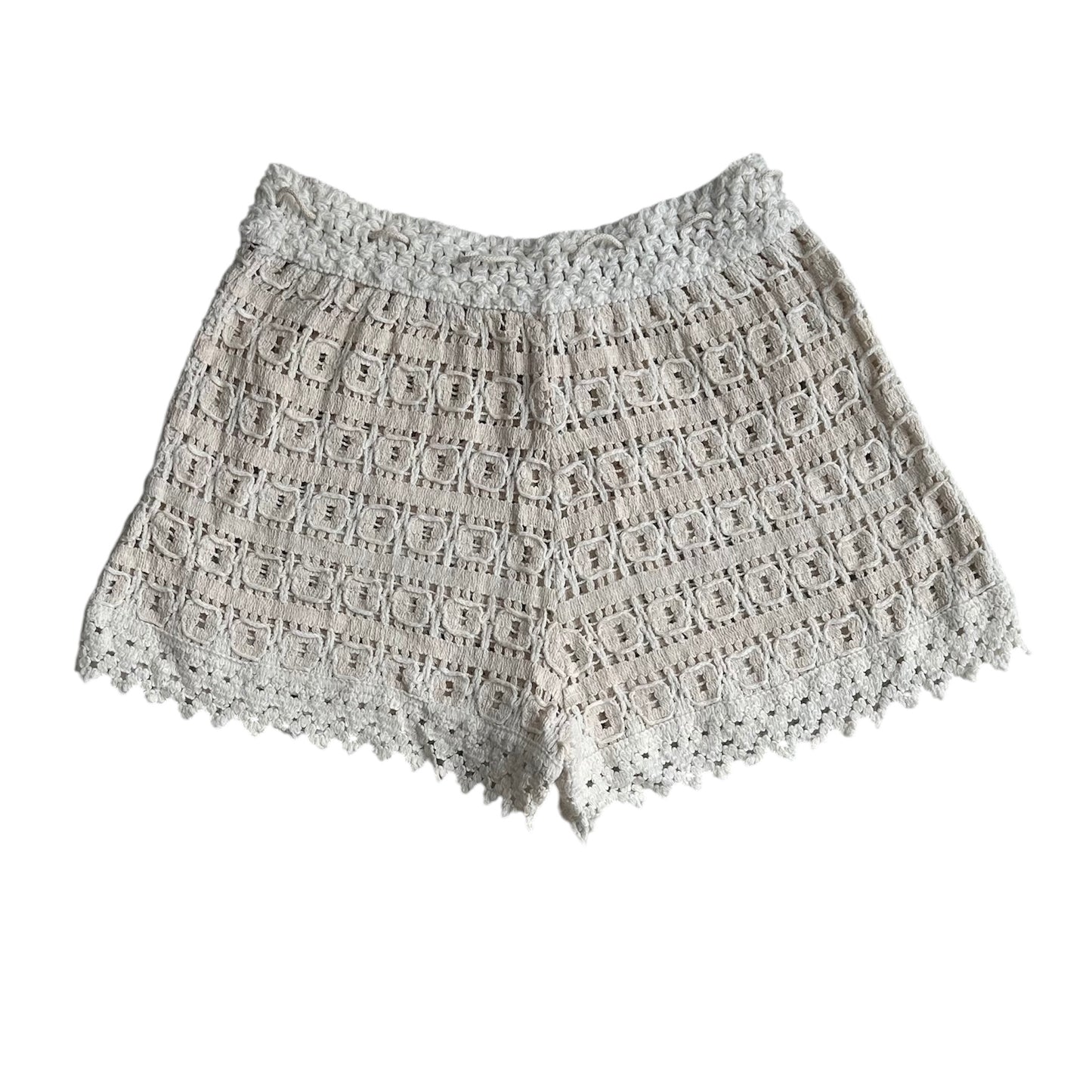 Short blanco crochet - Talla S