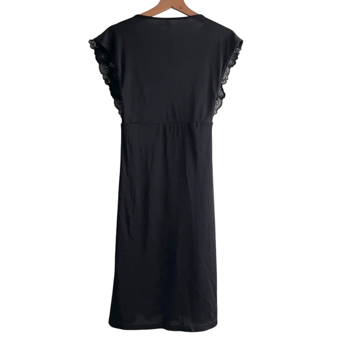Vestido negro con encaje - Talla S