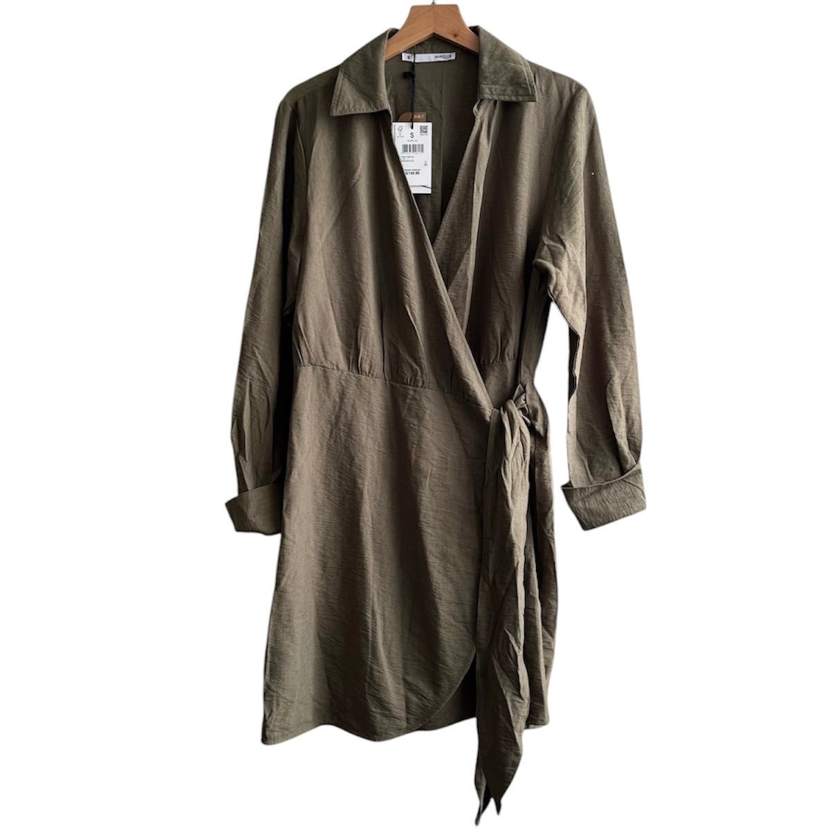 Vestido verde manga larga Marquis nuevo con etiqueta- Talla S