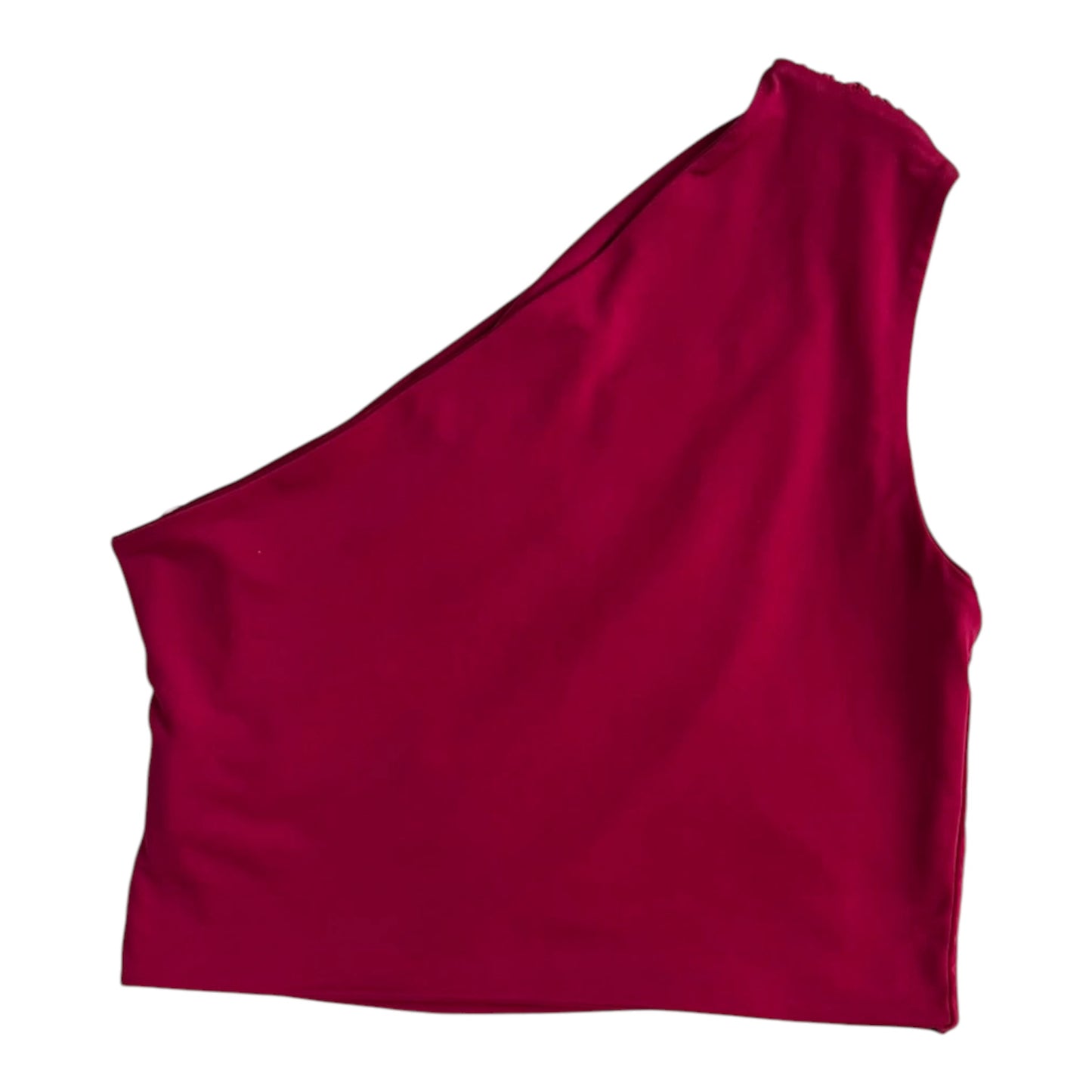 Top una manga burgundy Luvaro - Talla S