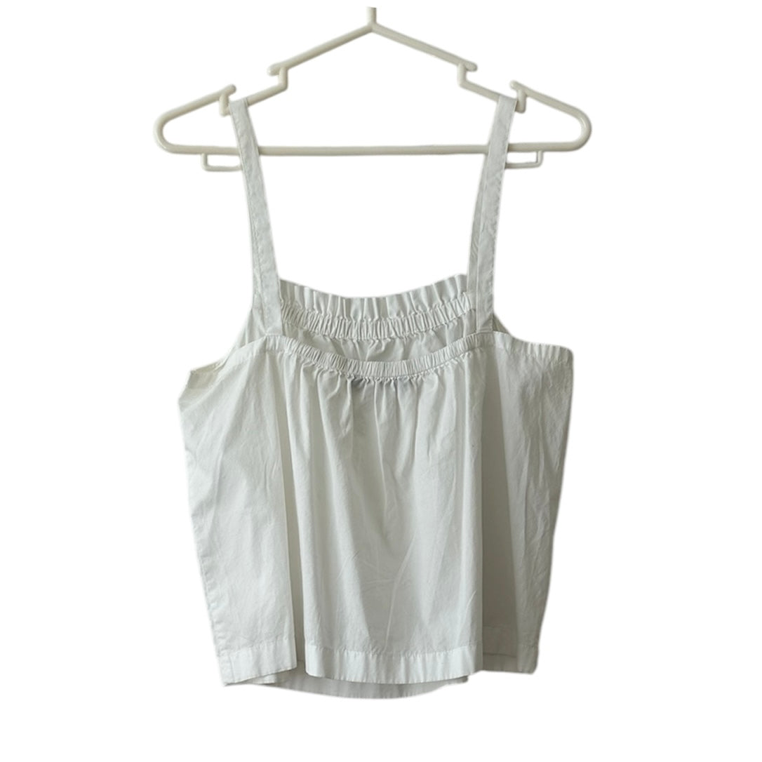 Blusa blanca tiras Zara - Talla M