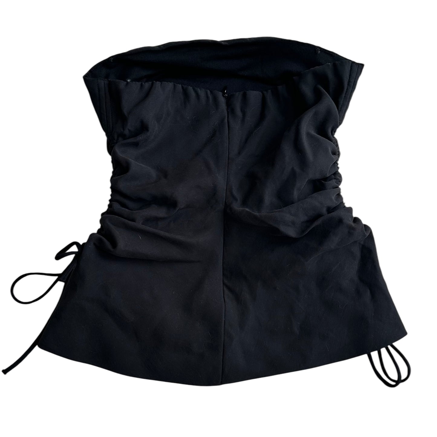 Blusa negra strapless Zara - Talla XS