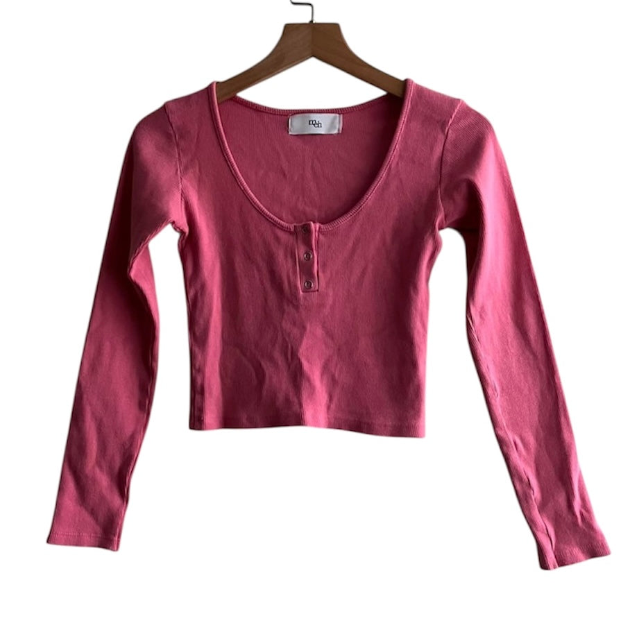 Polo rosado manga larga Meh - Talla S