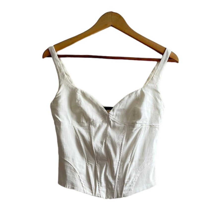 Top corset blanco Zara - Talla S