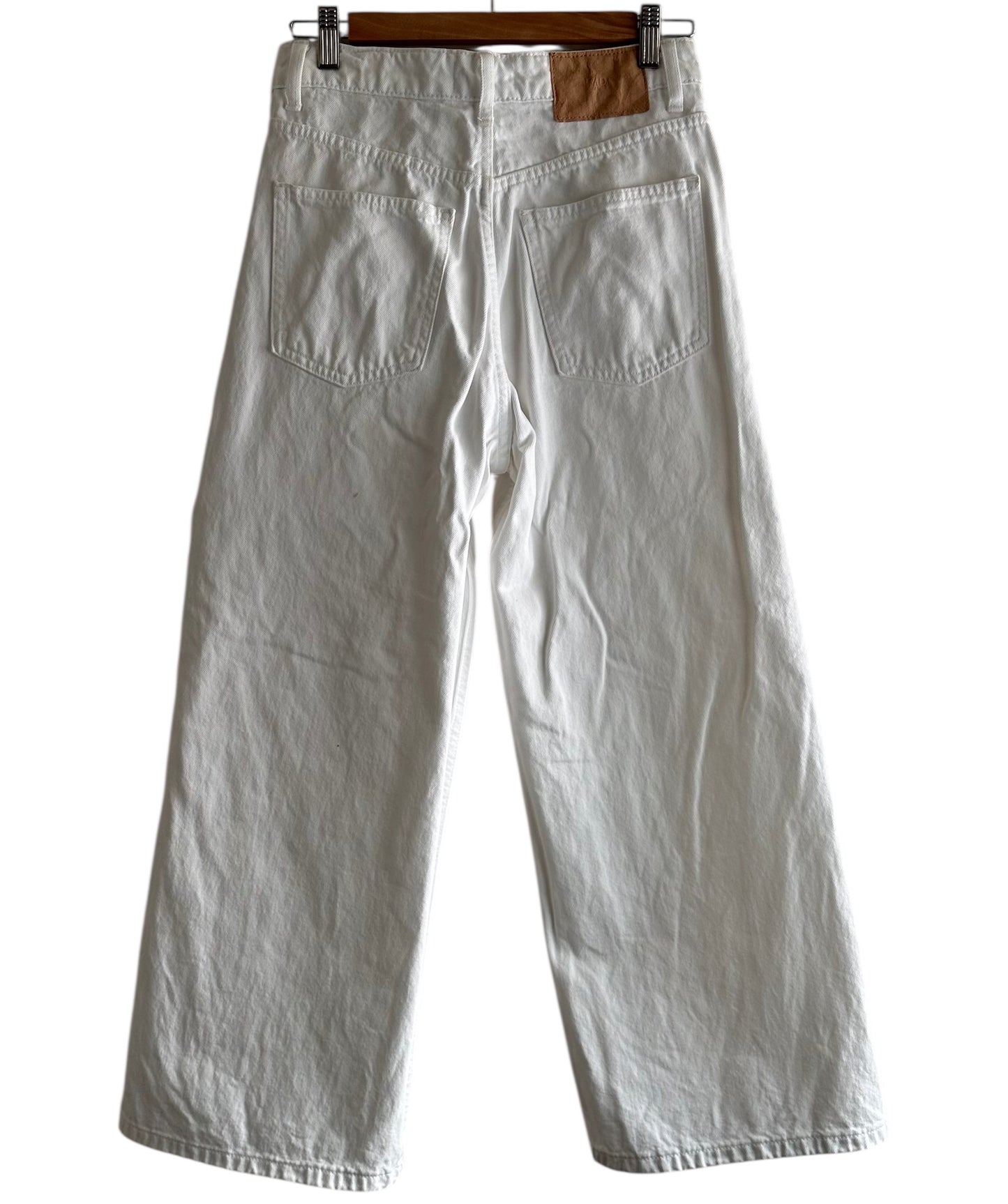 Pantalón blanco de Jean high waist Zara - Talla 28