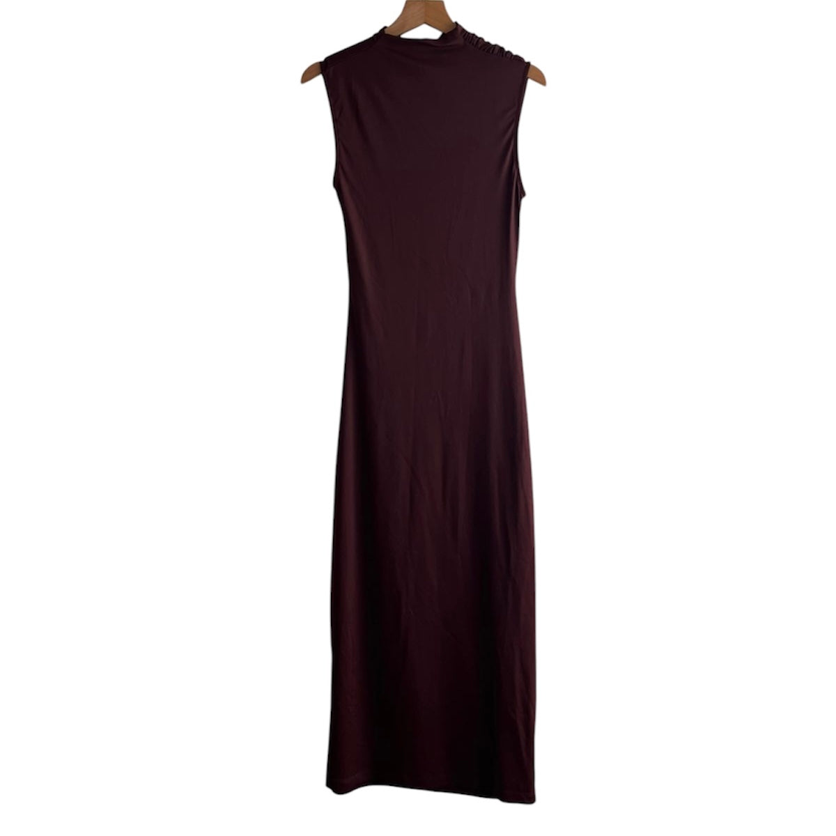 Vestido largo de licra marrón Sybilla - Talla S