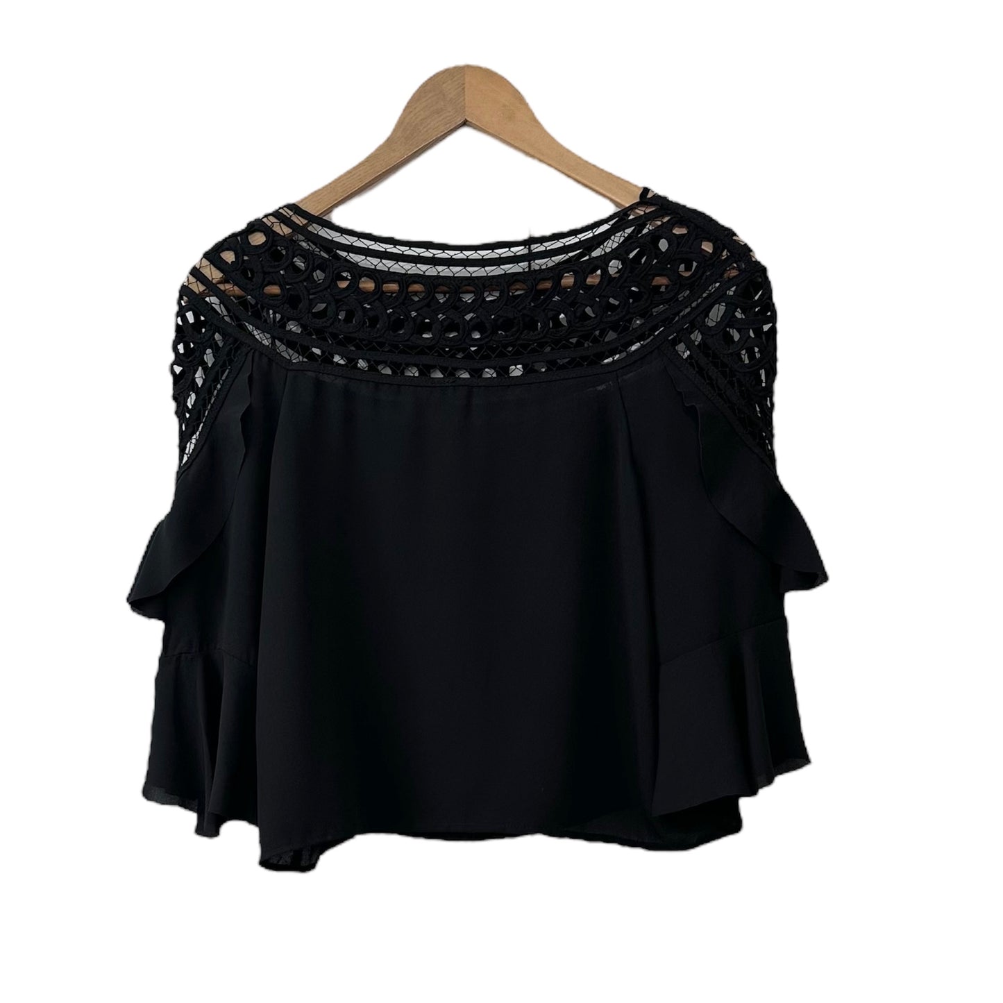 Blusa negra acanalada H&M - Talla 38