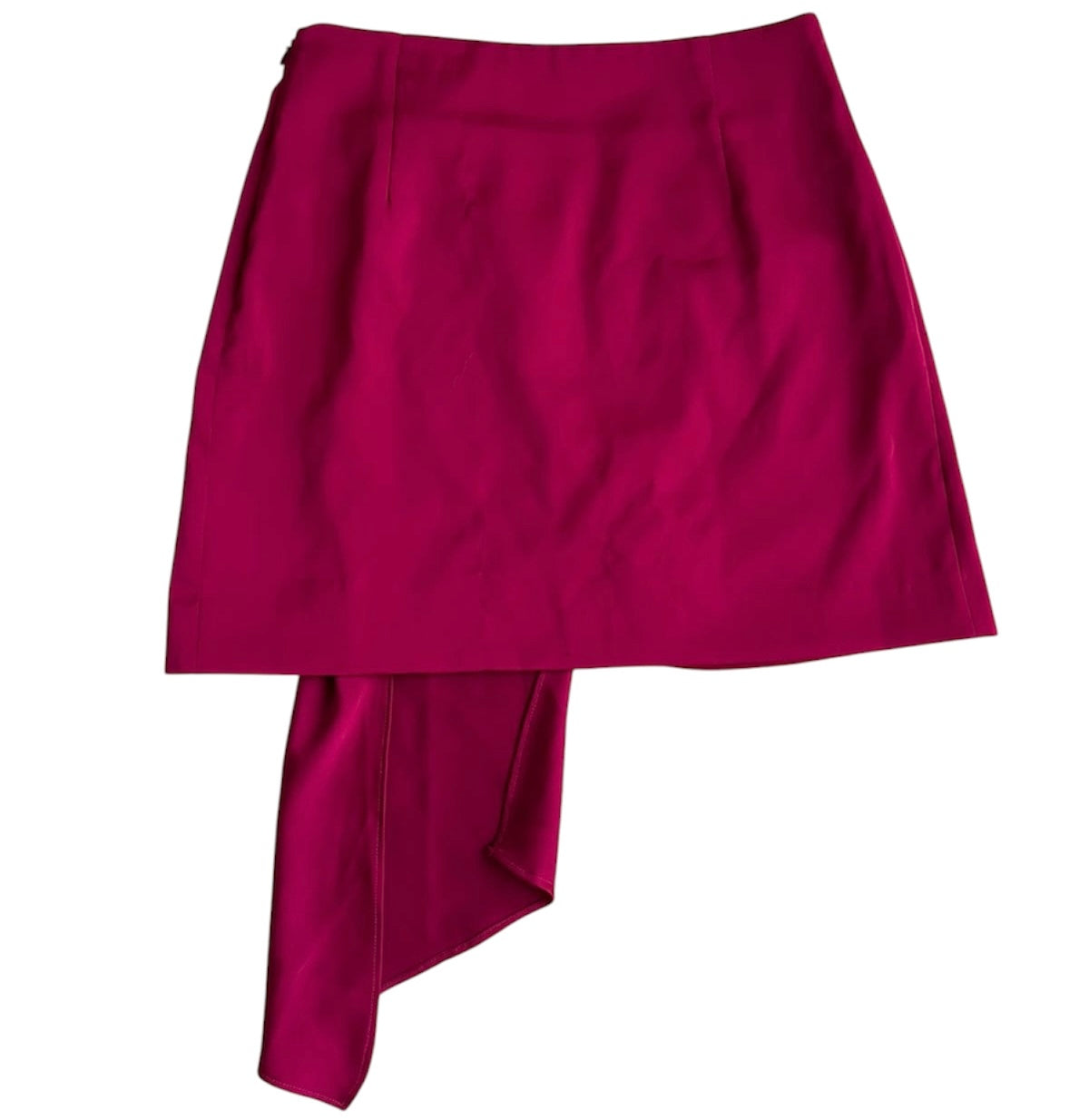 Falda fucsia corta satin Sfera - Talla S
