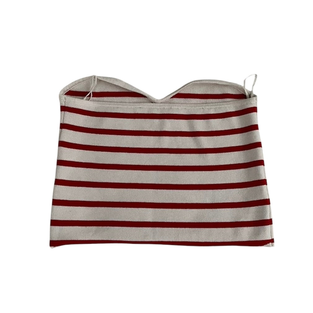 Top rayas beige y rojo Zara - Talla M