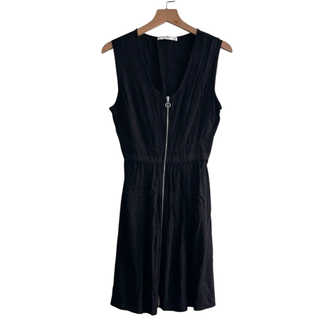 Vestido negro con cierre Mango - Talla XS