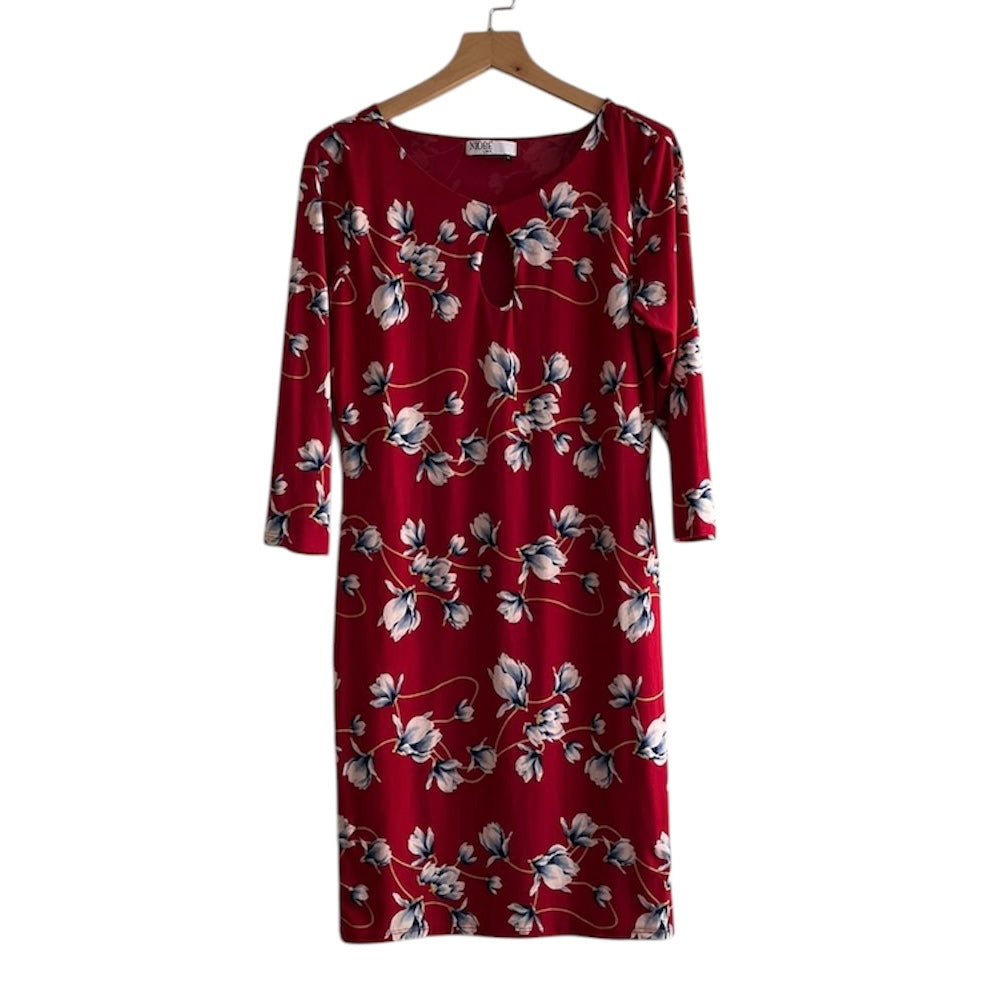 Vestido flores rojo Niobe - Talla M
