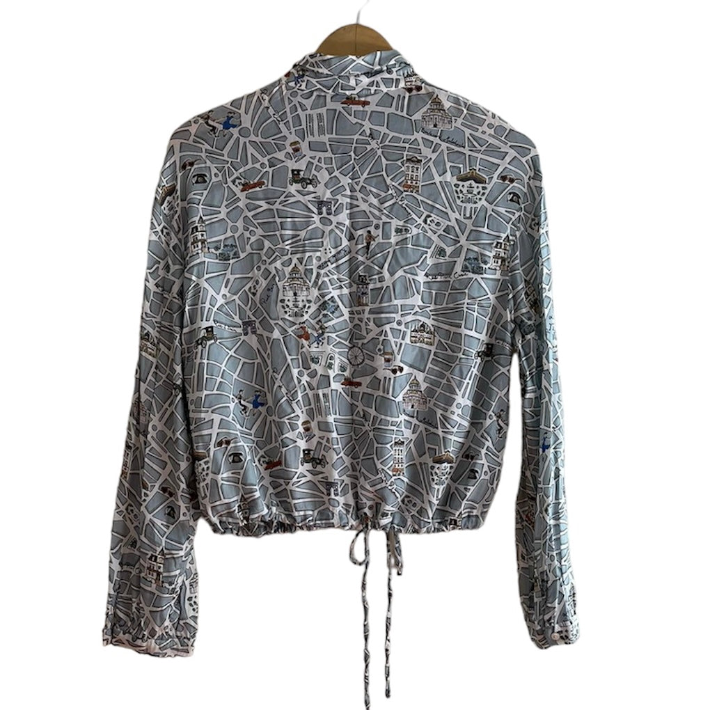 Blusa manga larga ploma estampado Zara - Talla S