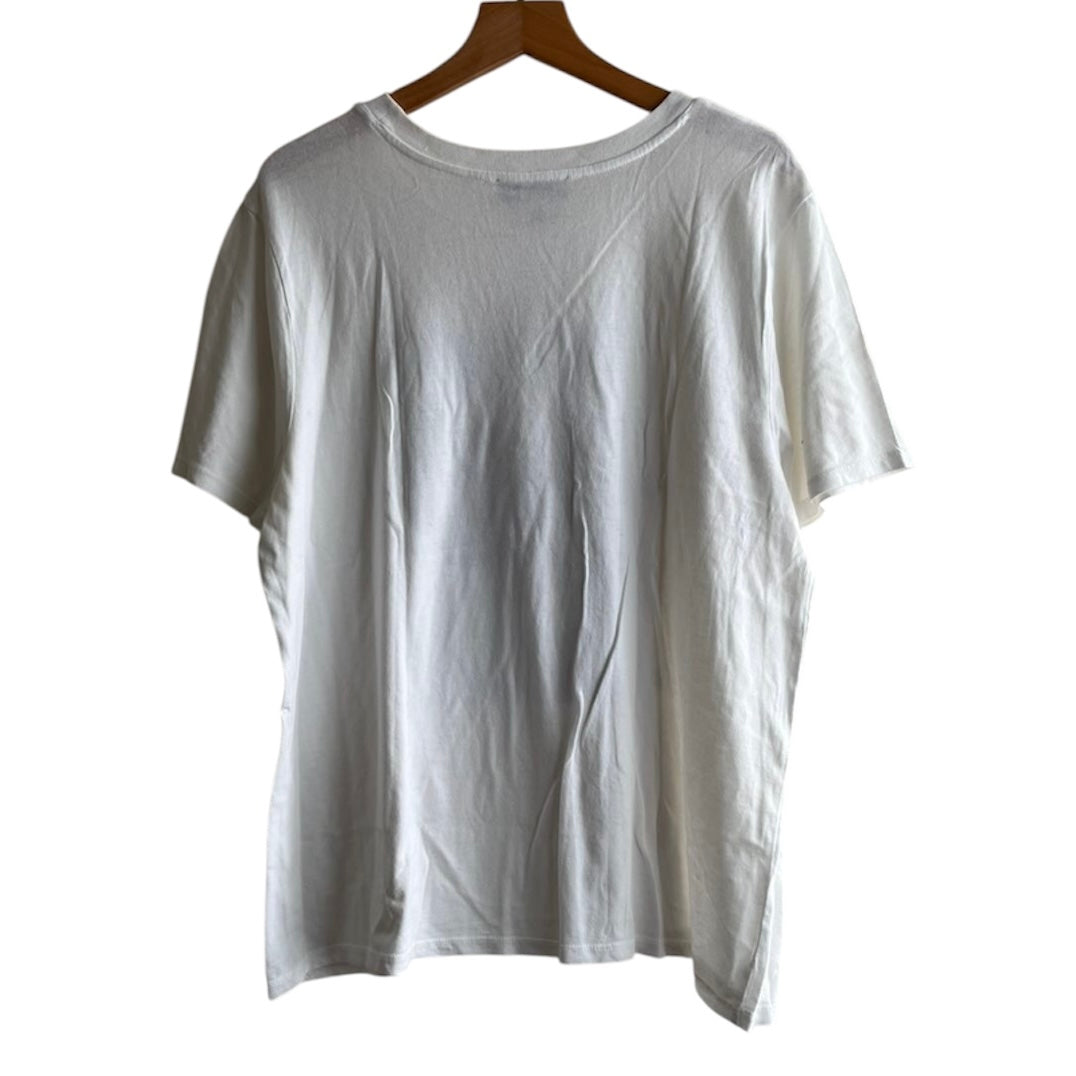 Polo blanco con estampado Forever 21 - Talla L