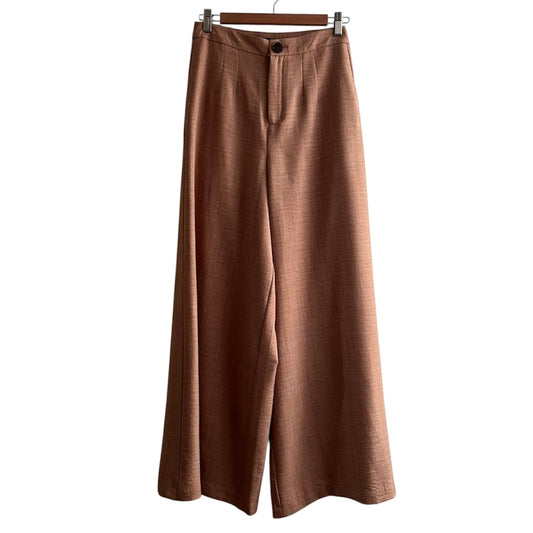 Pantalón de tela ancho color teja - Talla 28