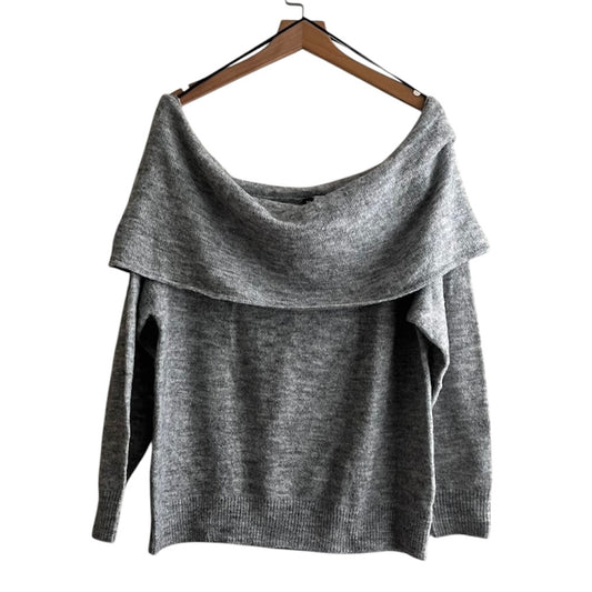 Chompa gris off shoulder H&M - Talla M