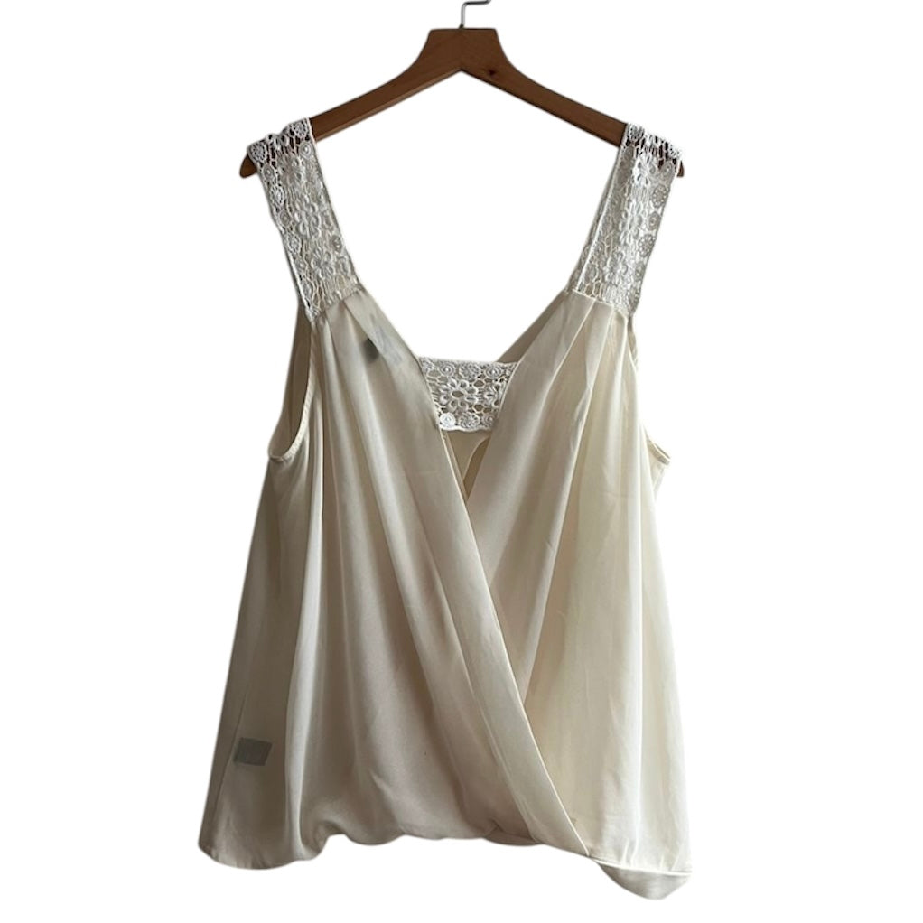 Blusa crema de tiras gasa Forever 21 - Talla L