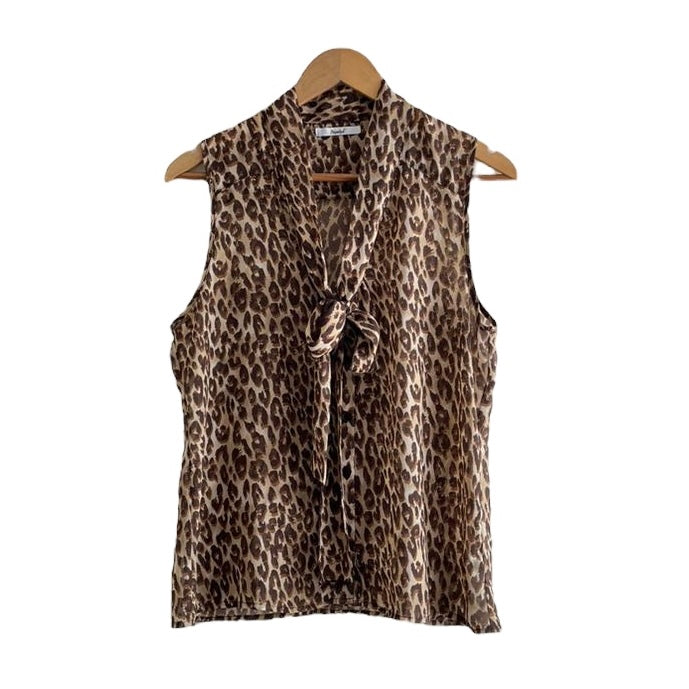 Blusa marrón animal print - Talla S