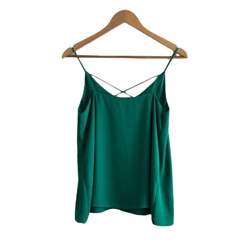 Blusa verde tiras pimkie - Talla S