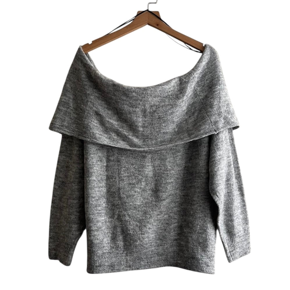 Chompa gris off shoulder H&M - Talla M