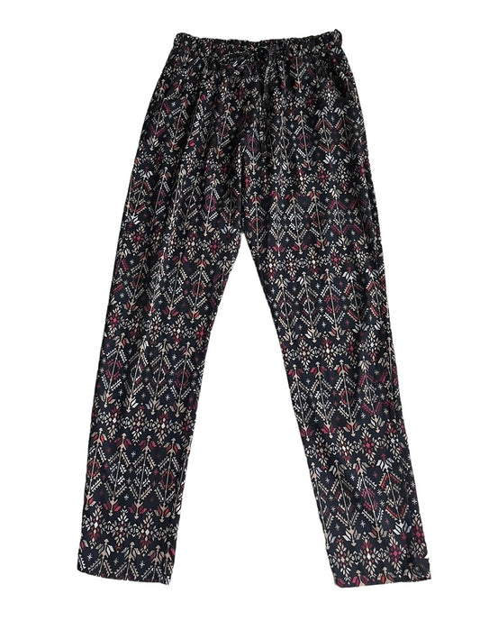 Pantalón negro estampado Green coast - Talla 26