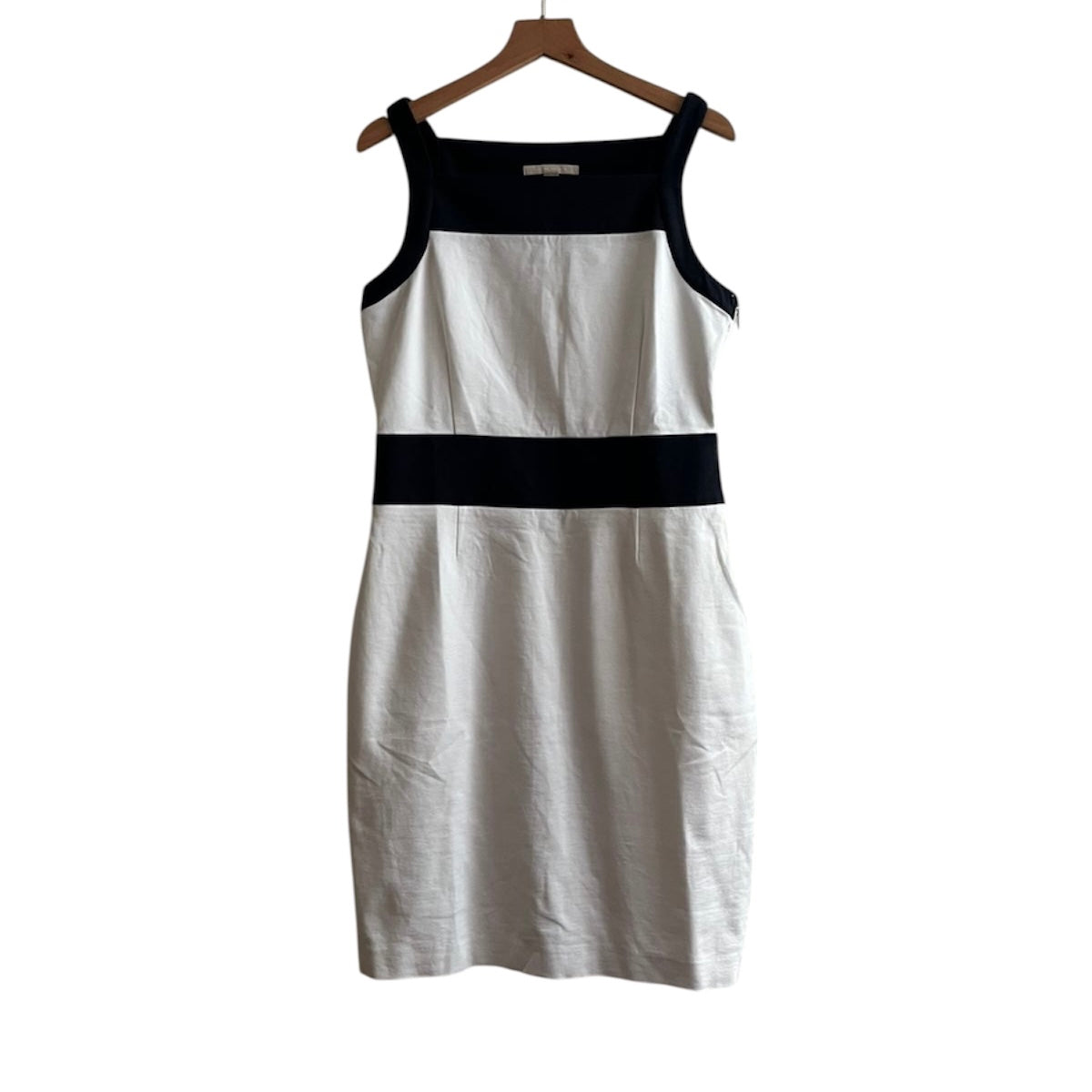 Vestido corto blanco franja azul Banana Republic- Talla 8