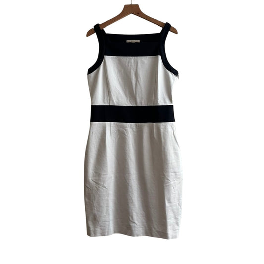 Vestido corto blanco franja azul Banana Republic- Talla 8