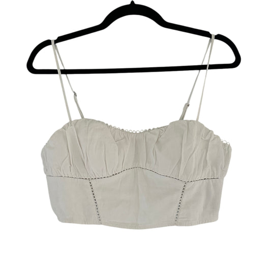 Top blanco tipo corset Bershka- Talla L