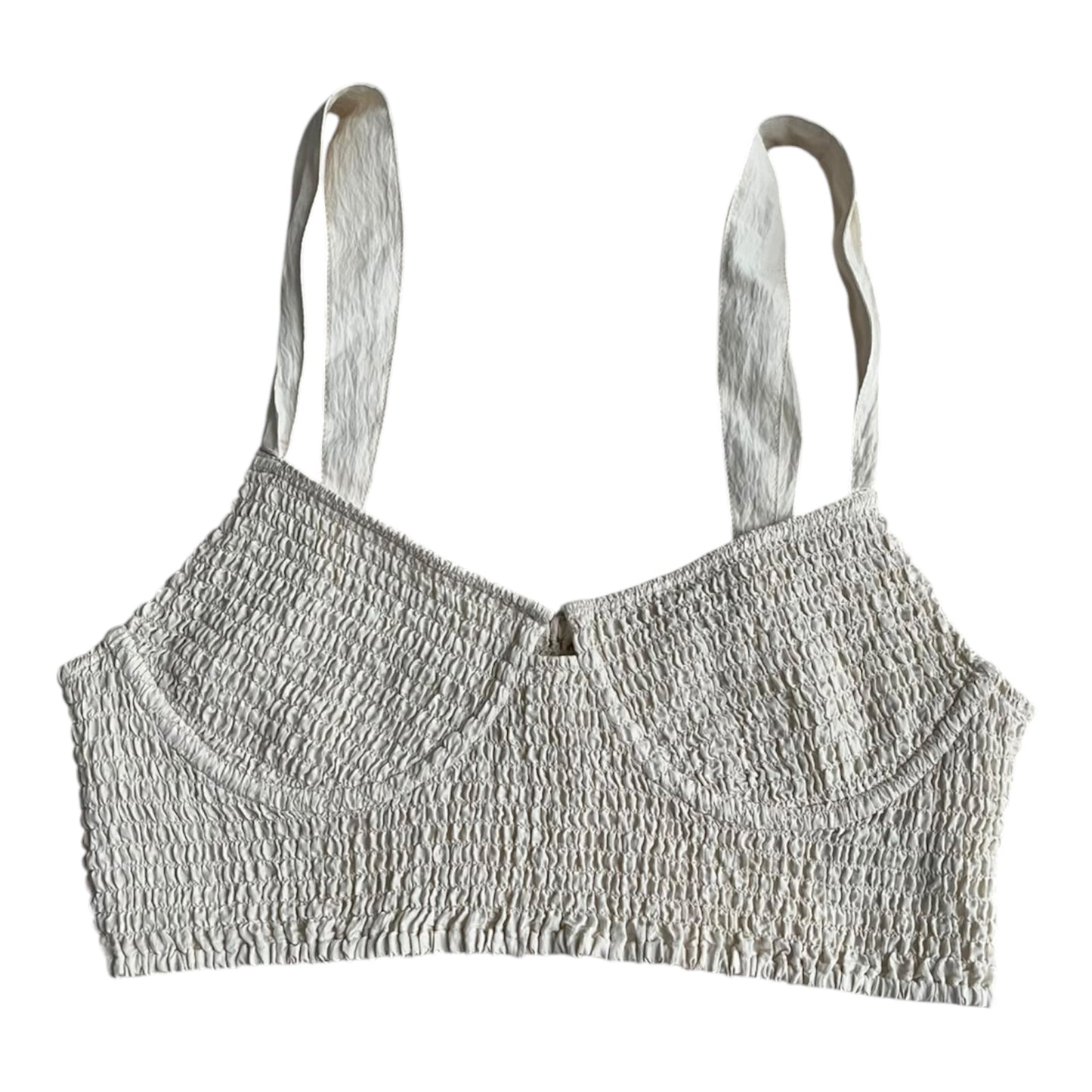 Top crema panal de abeja H&M - Talla S