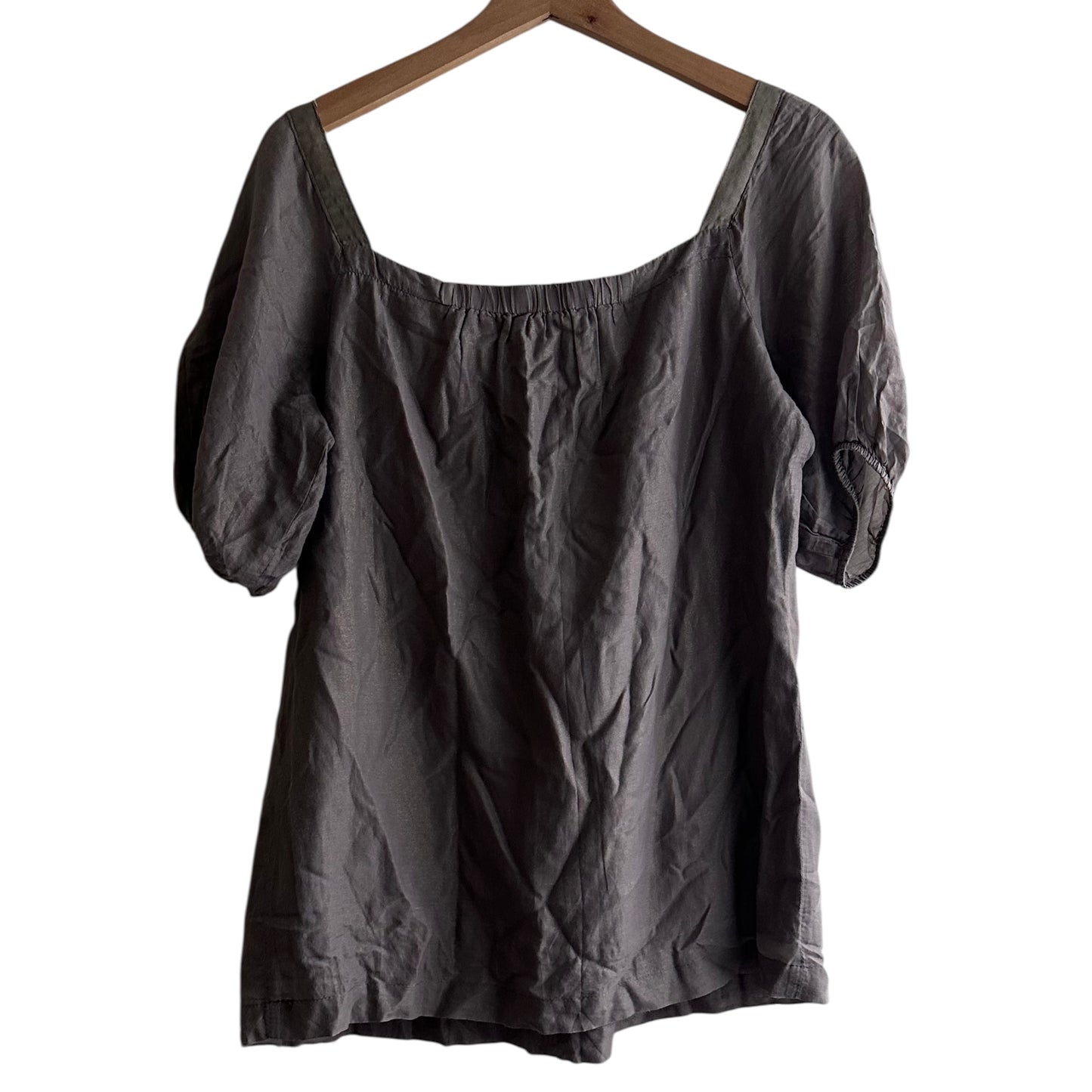 Blusa gris manga corta - Talla M
