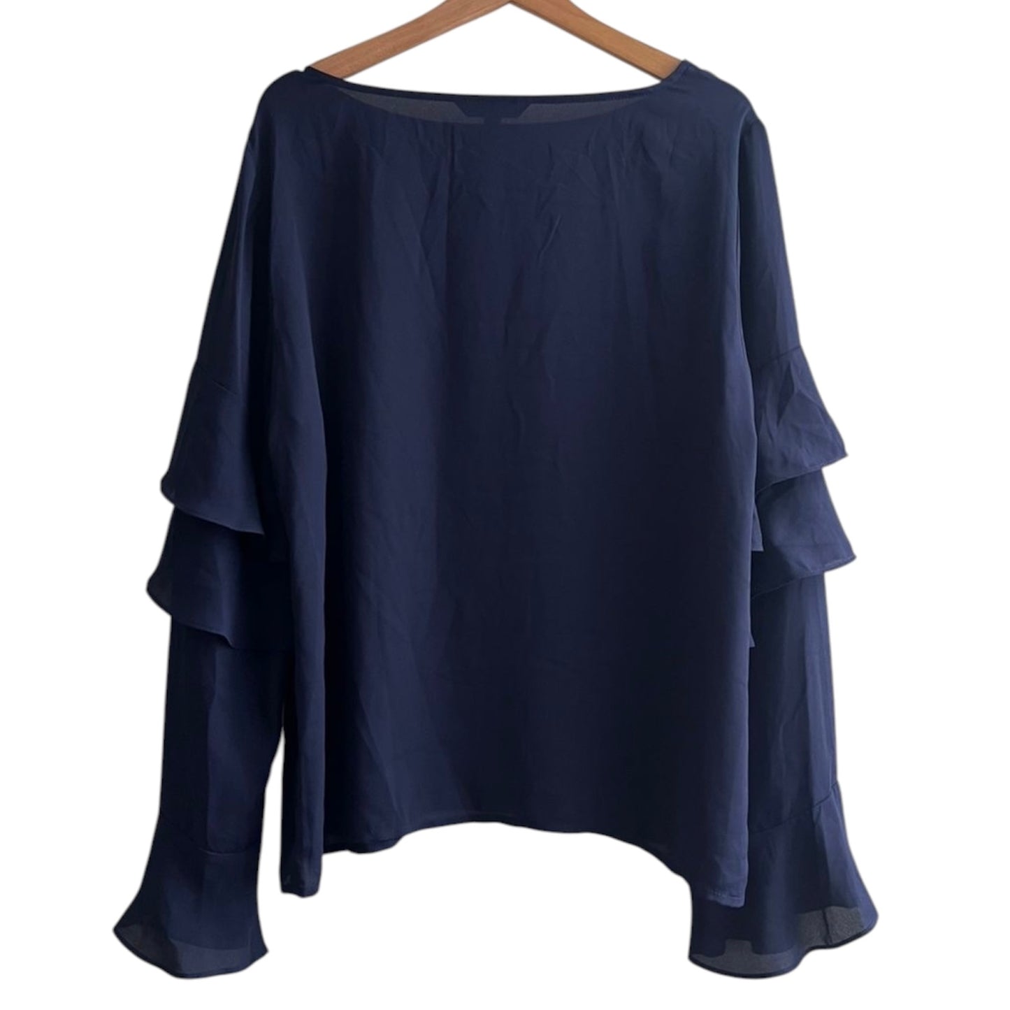 Blusa gasa manga larga azul Banana Republic - Talla L