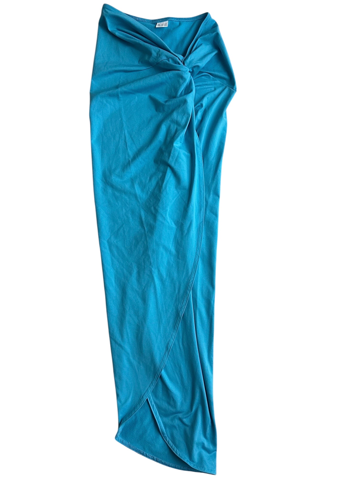 Conjunto falda larga y top celeste - Talla S