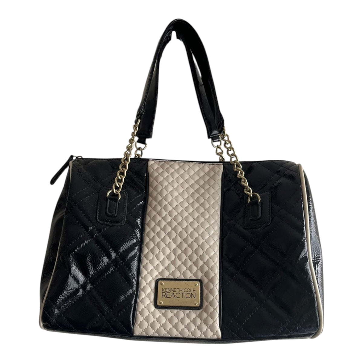 Cartera negra y blanca charol Kenneth Cole