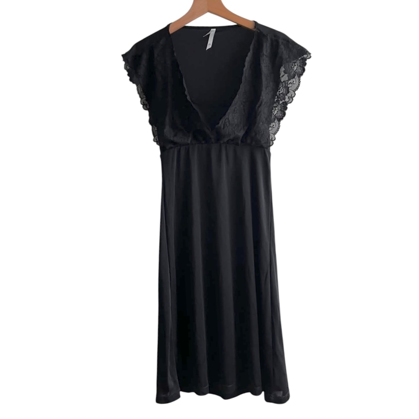 Vestido negro con encaje - Talla S