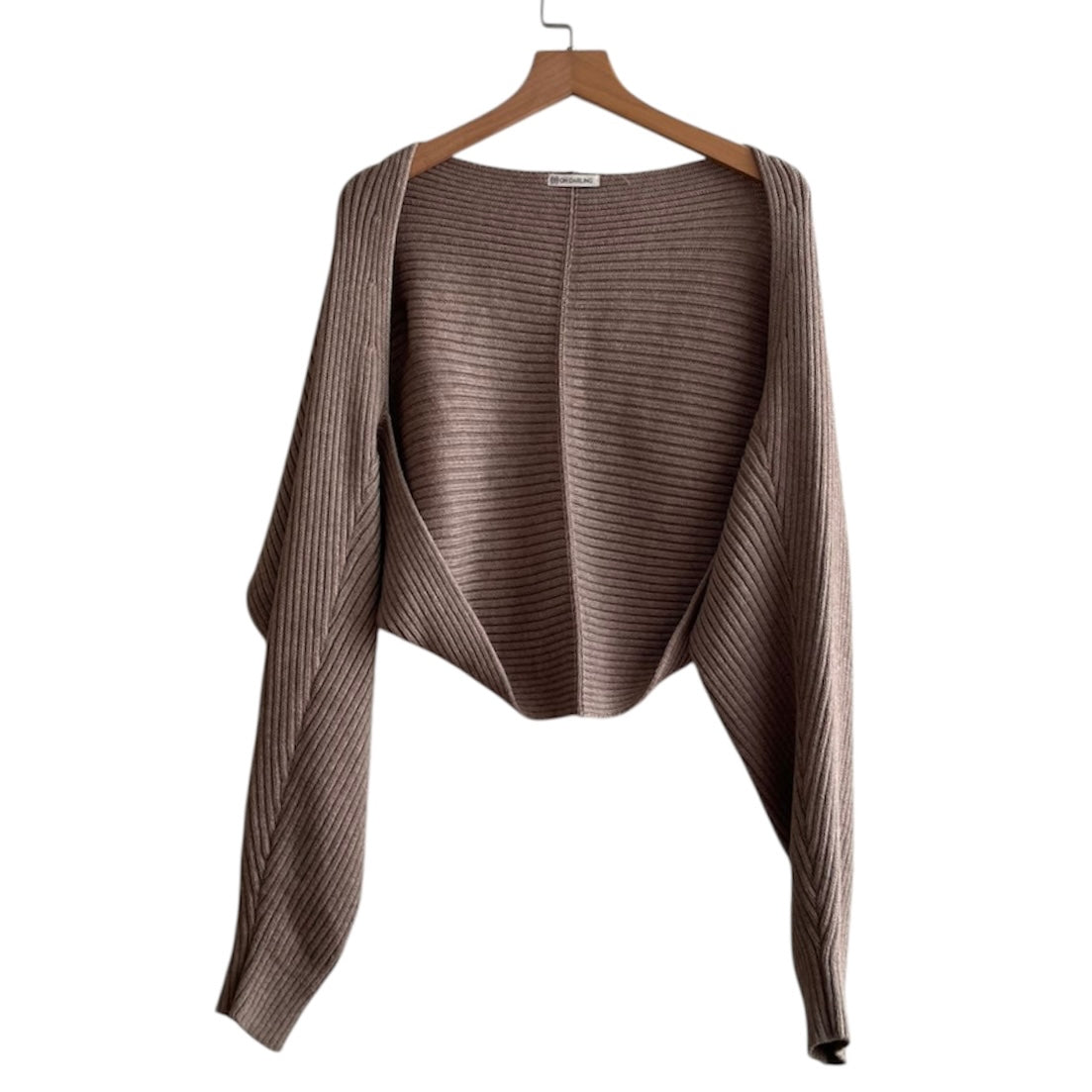 Top con Chompa manga larga marrón - Talla S