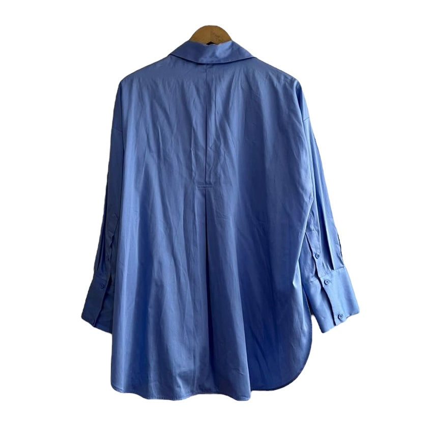 Blusa oversize azul Zara - Talla S