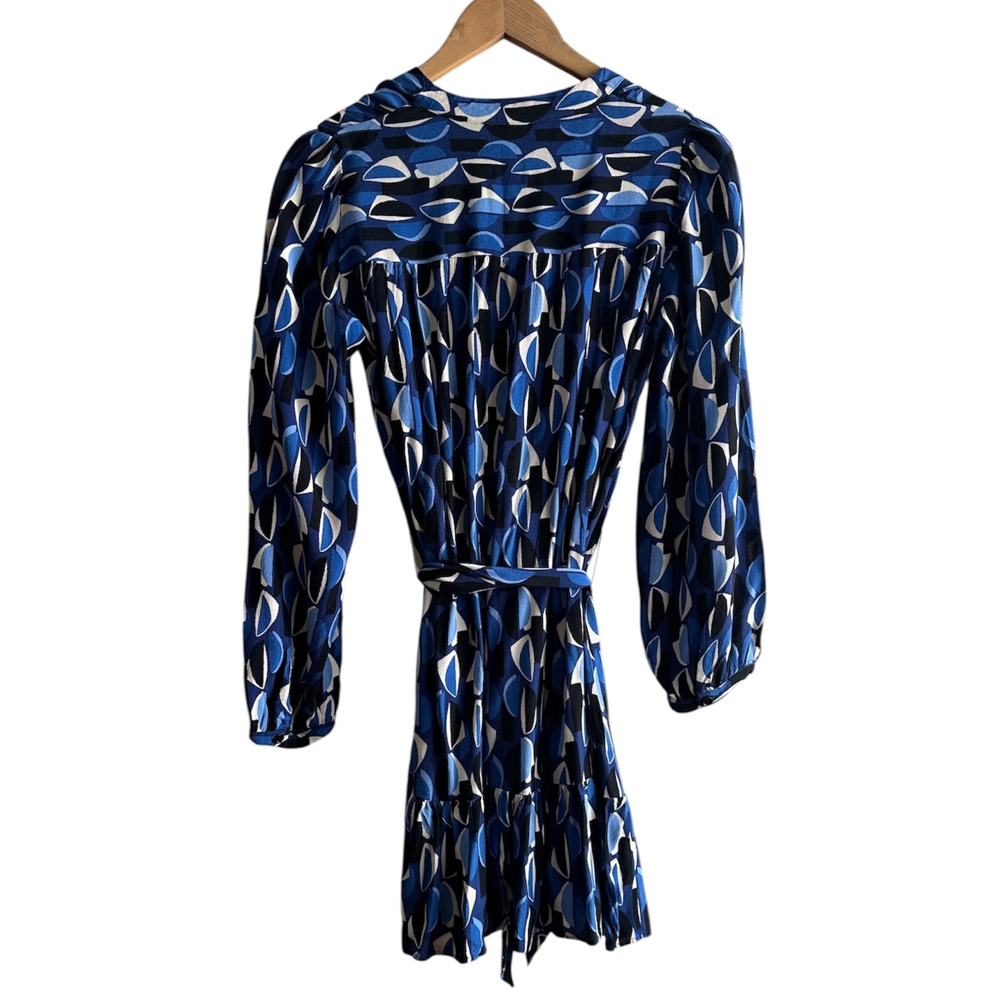 Vestido manga larga azul estampado Zara - Talla M