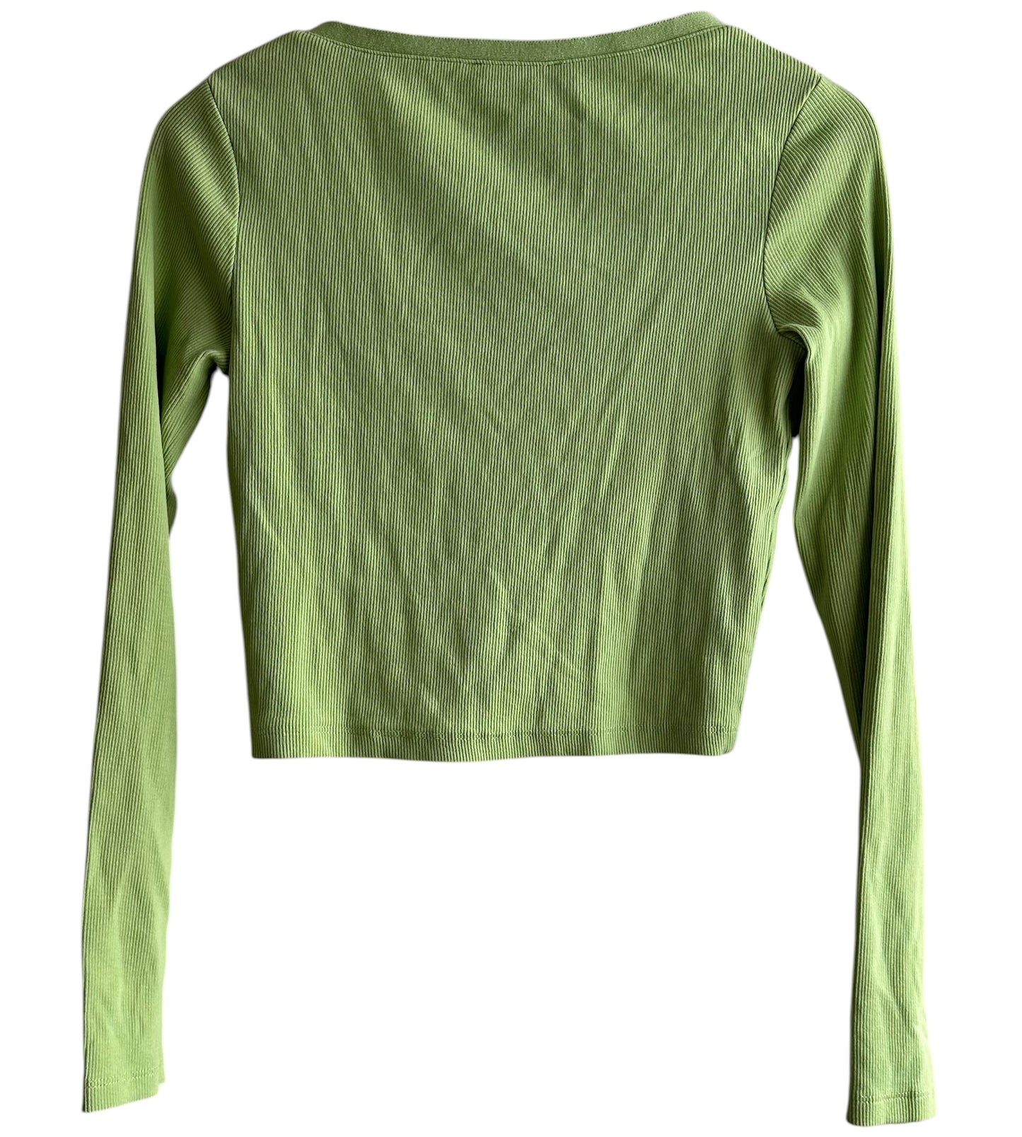 Top verde manga larga Zara - Talla S