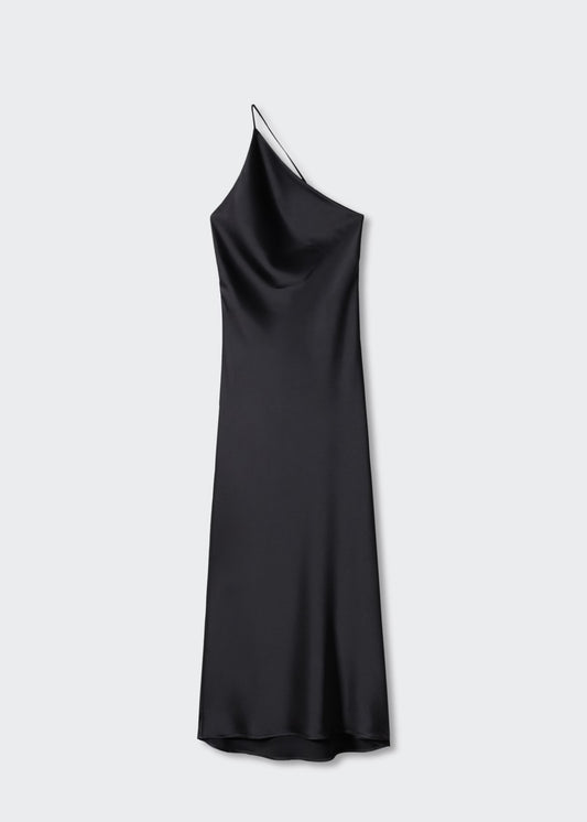 Vestido asimétrico negro Mango - Talla S