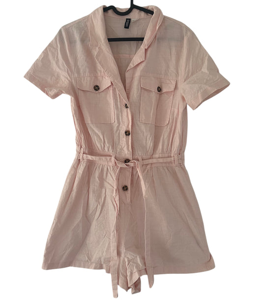 Enterizo de lino rosado H&M - Talla S