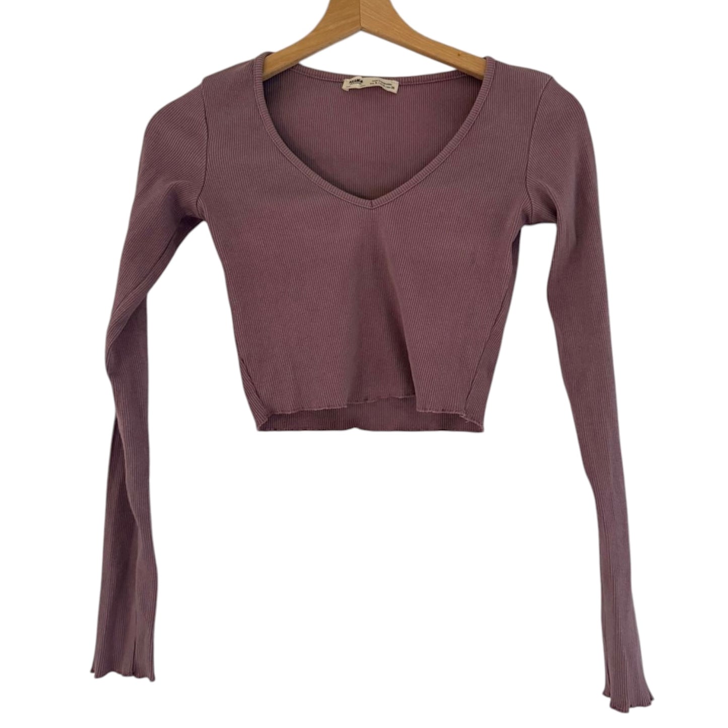 Top morado manga larga Pull & Bear - Talla S