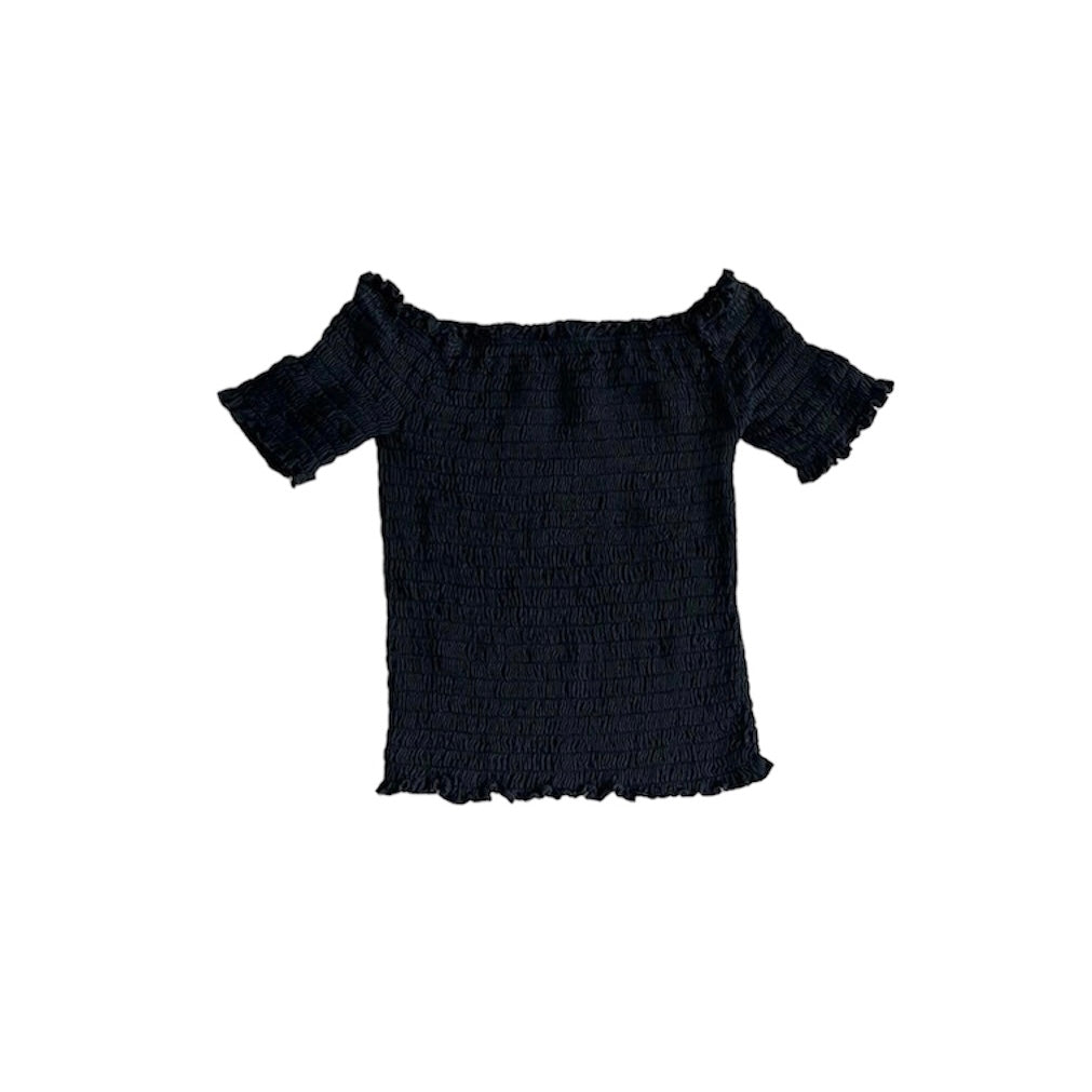 Top elástico off shoulders negro  - Talla Estándar