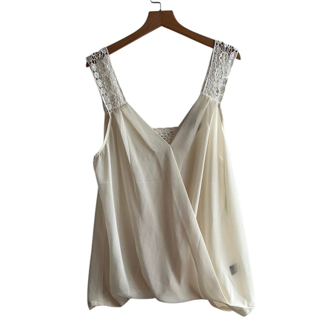 Blusa crema de tiras gasa Forever 21 - Talla L